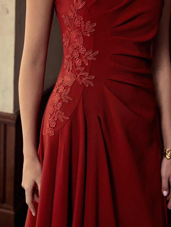 Rochie midi Shein, cărămiziu