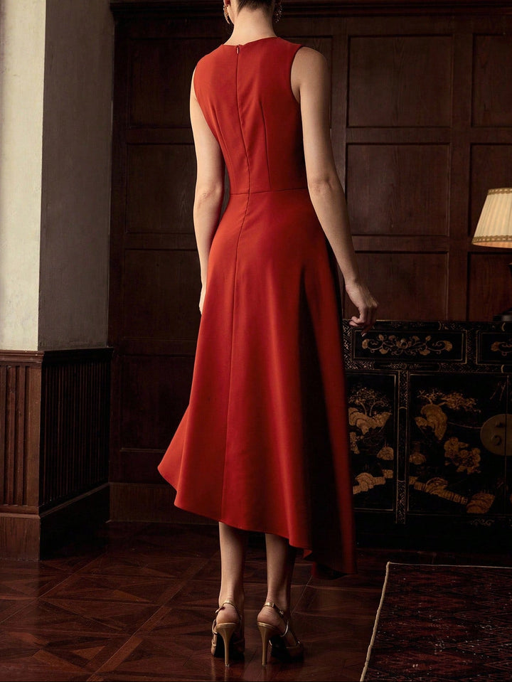 Rochie midi Shein, cărămiziu