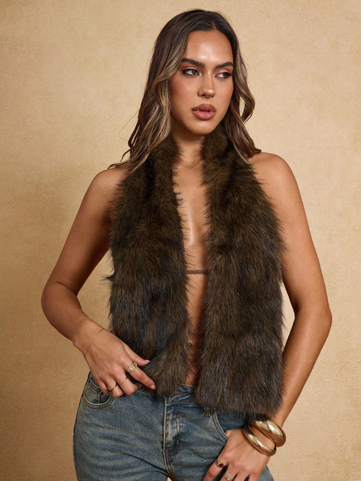 SHEIN top, barna