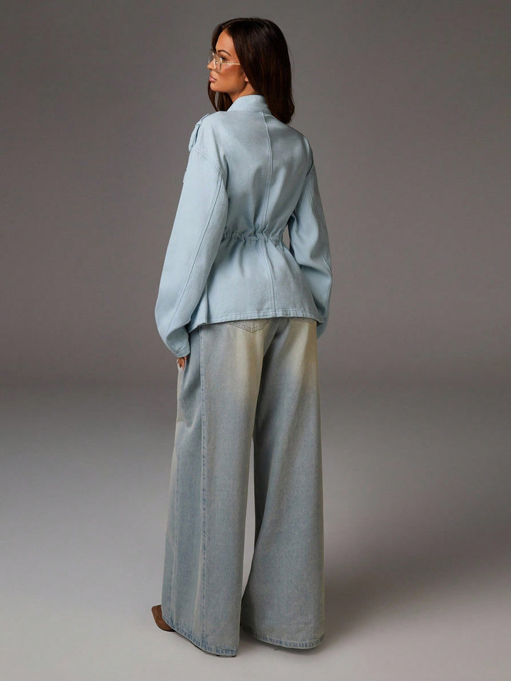 SHEIN Jacket, Blue