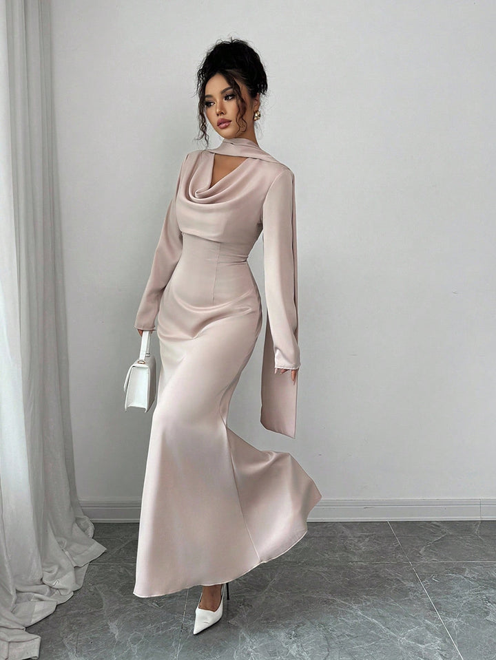 Rochie maxi SHEIN, auriu