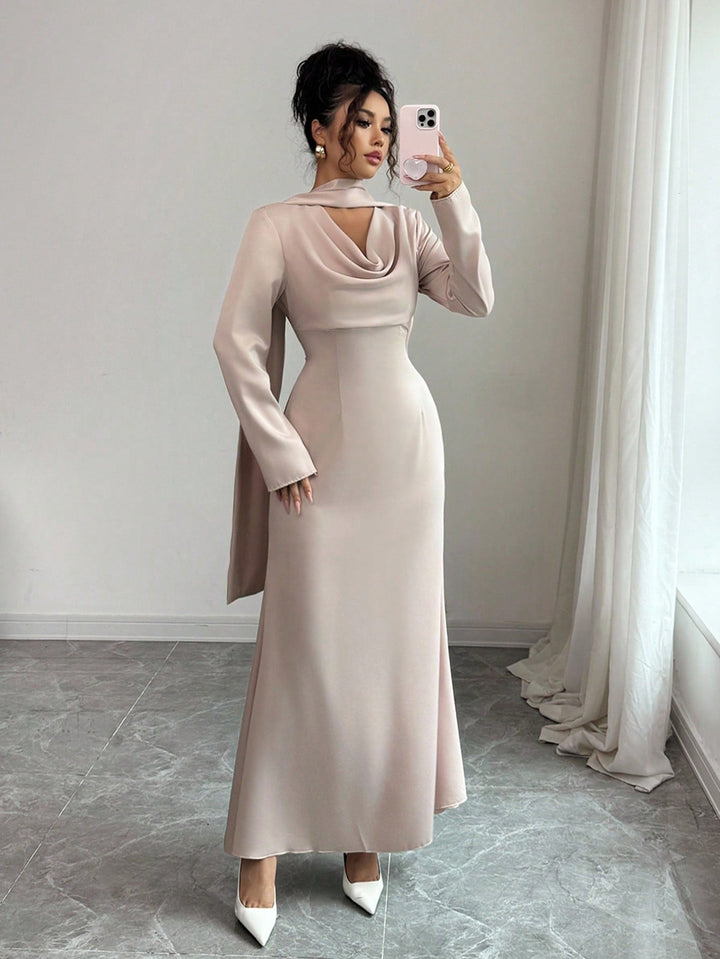 Rochie maxi SHEIN, auriu