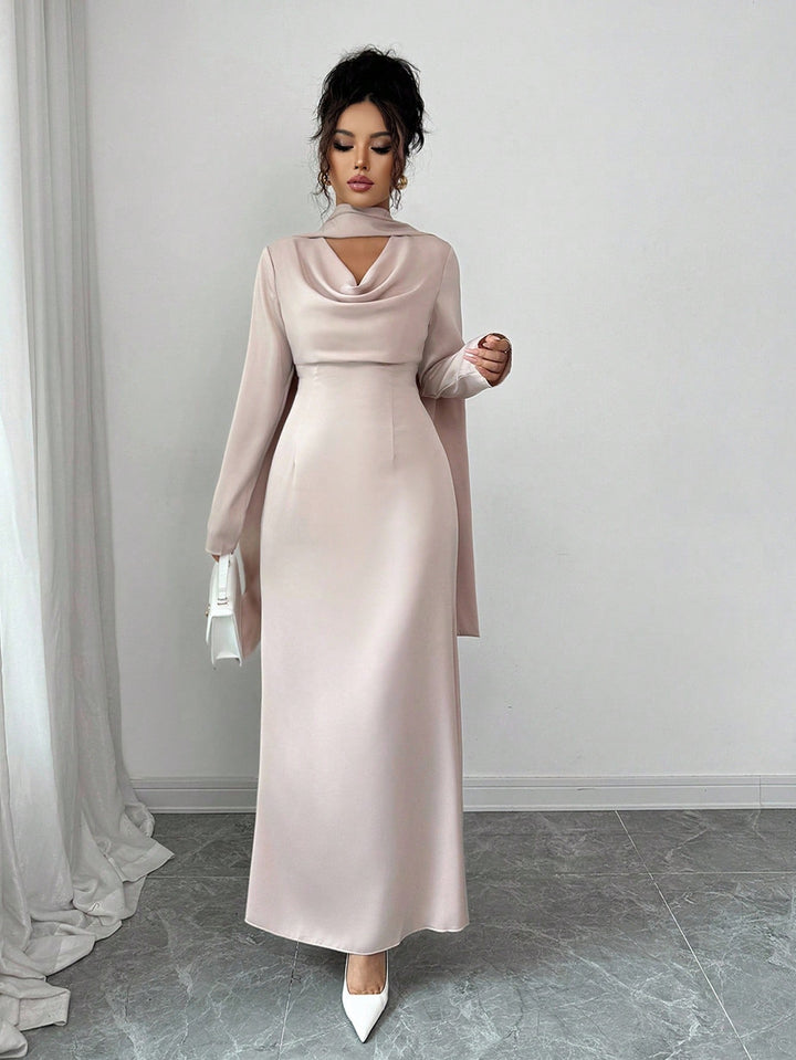 Rochie maxi SHEIN, auriu