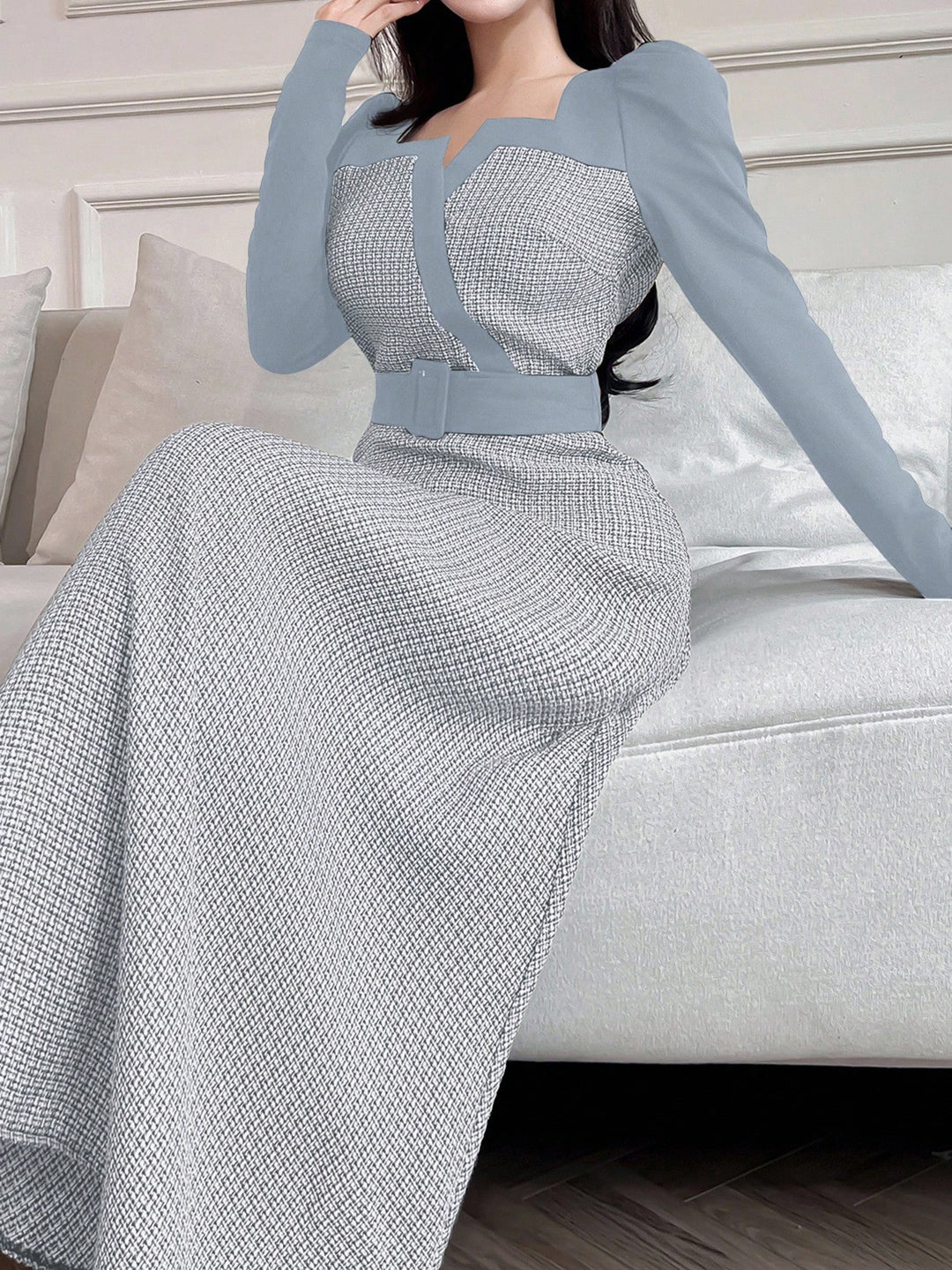Rochie maxi SHEIN, albastru