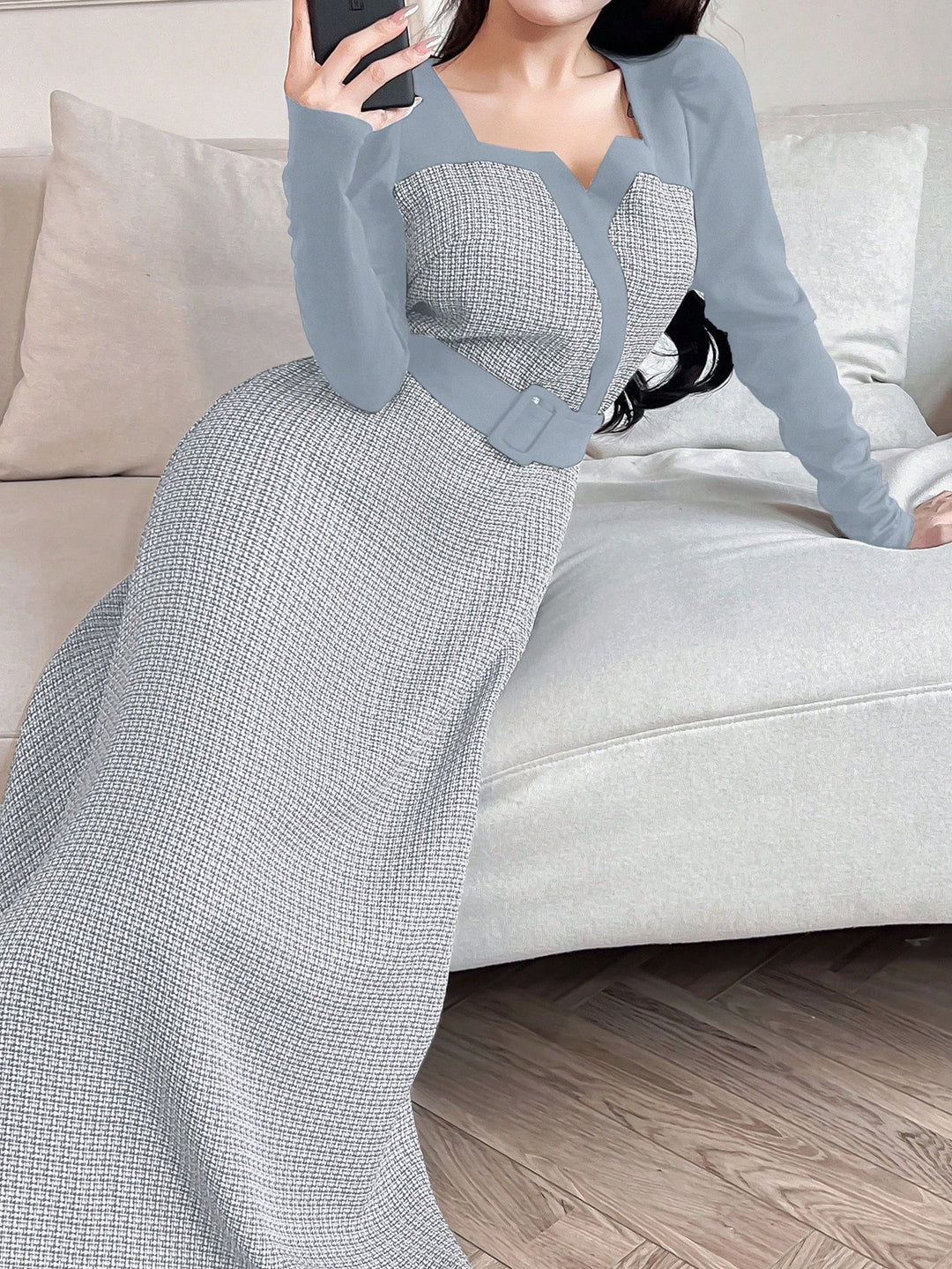 Rochie maxi SHEIN, albastru