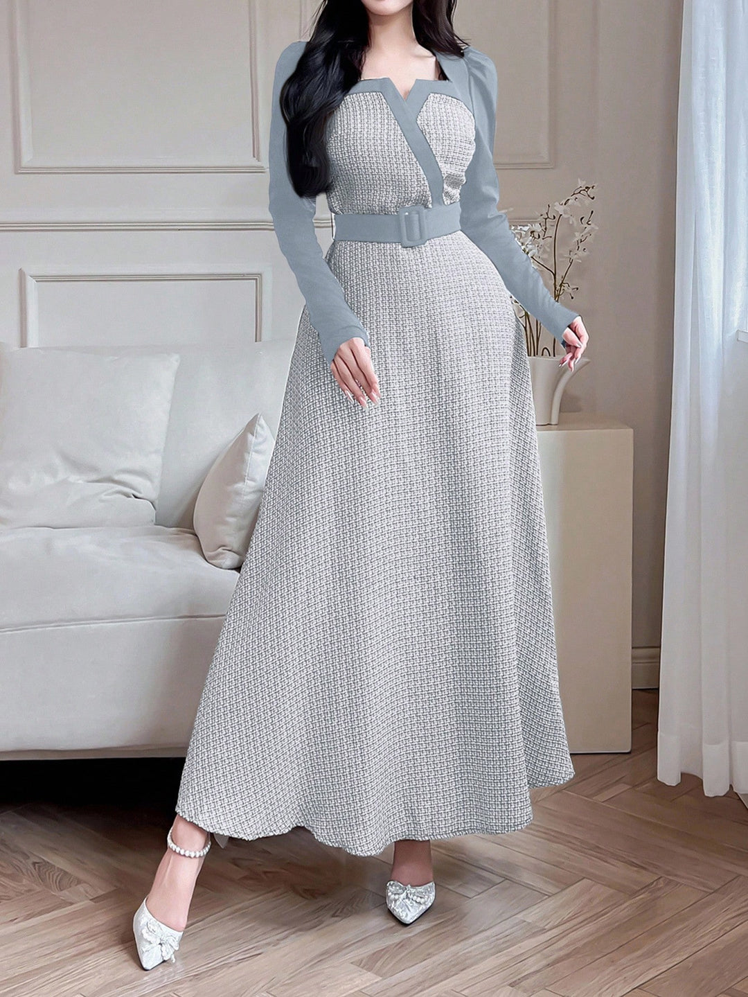 Rochie maxi SHEIN, albastru