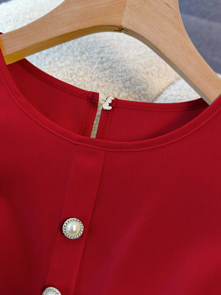 SHEIN maxi ruha, piros