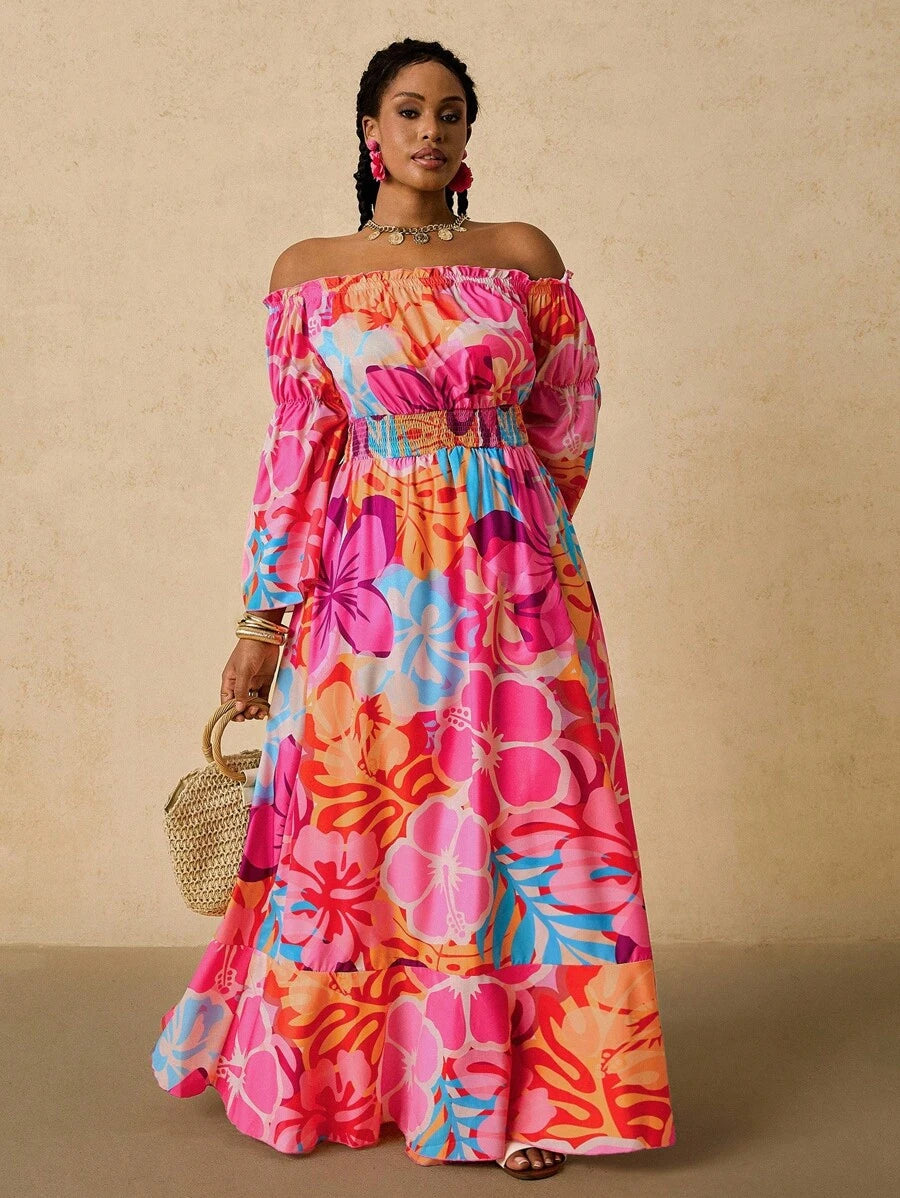 Rochie maxi SHEIN, mix culori