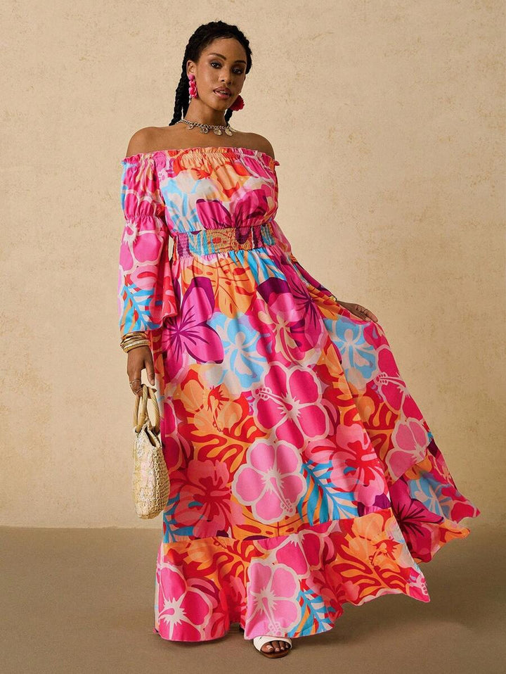 Rochie maxi SHEIN, mix culori