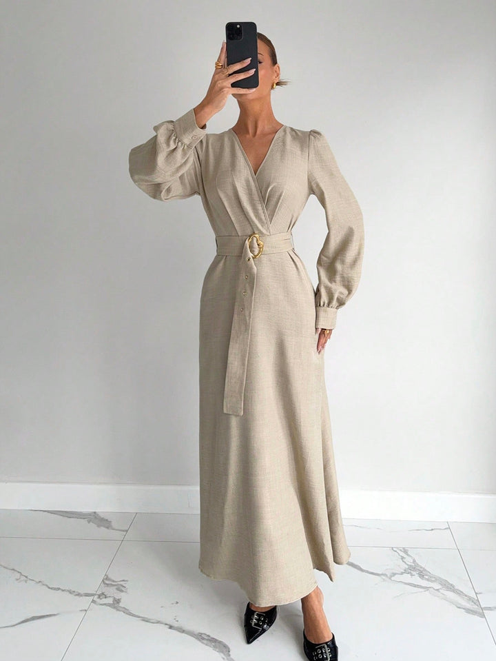 Rochie maxi SHEIN, bej