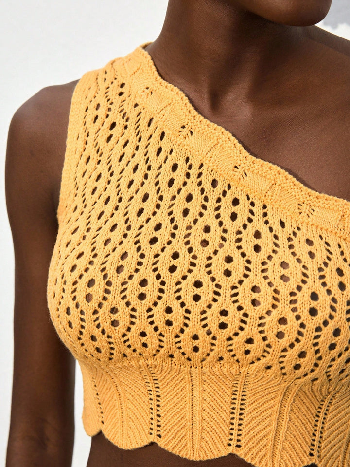 Top tricotat SHEIN, galben