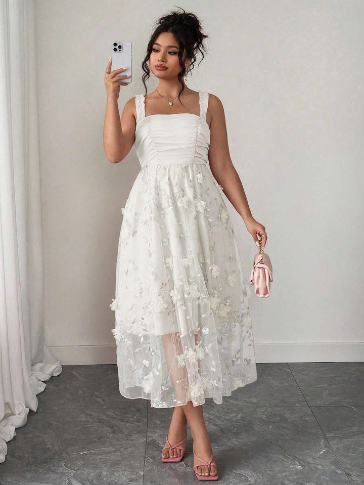 SHEIN maxi ruha, fehér