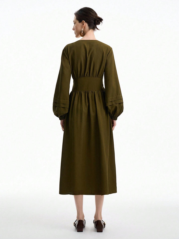 Rochie maxi SHEIN, kaki