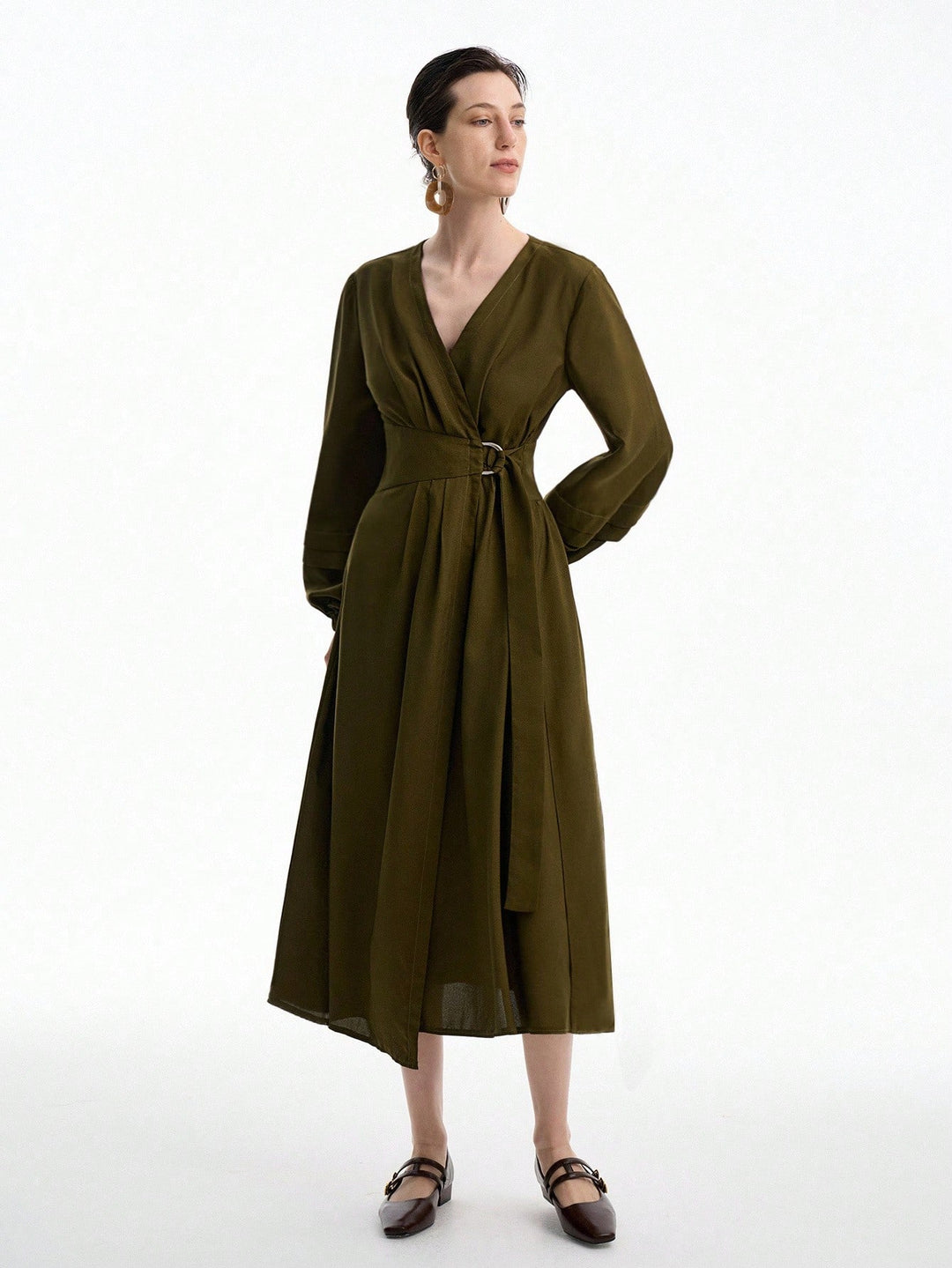 Rochie maxi SHEIN, kaki