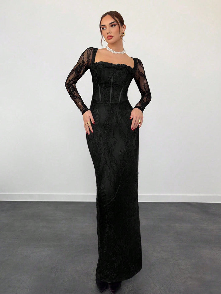 Rochie maxi SHEIN, negru