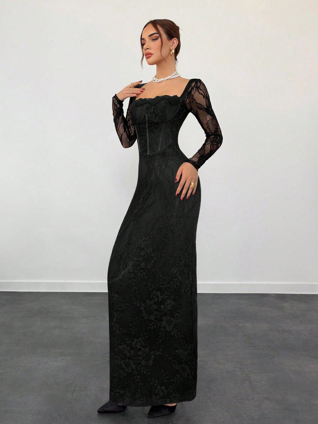 Rochie maxi SHEIN, negru