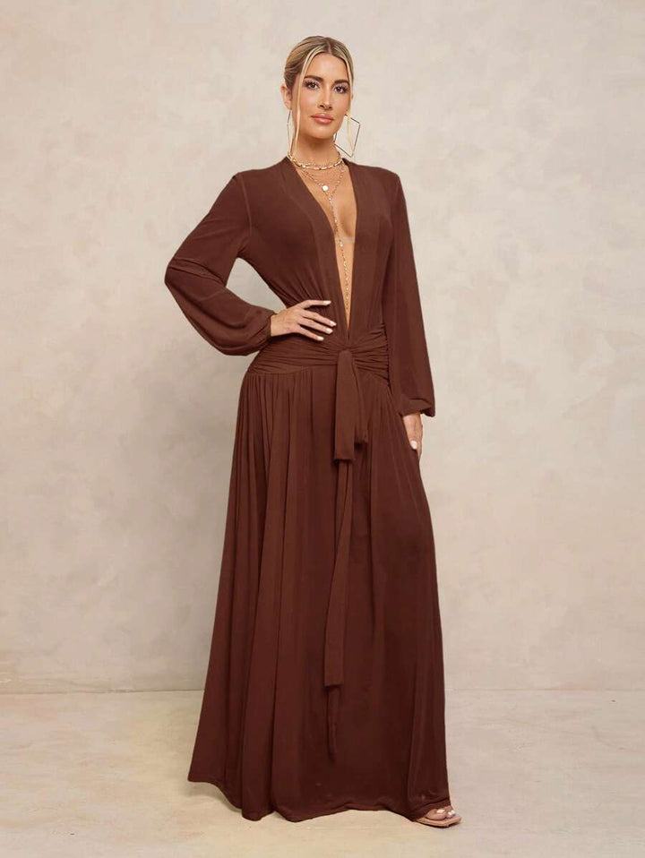 Rochie maxi SHEIN, maro