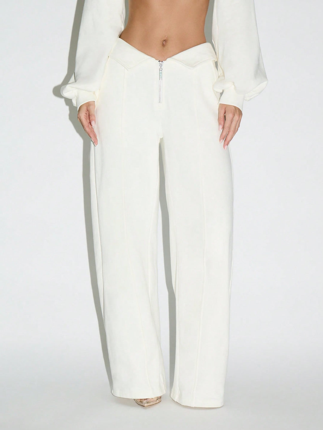 Pantaloni SHEIN, alb
