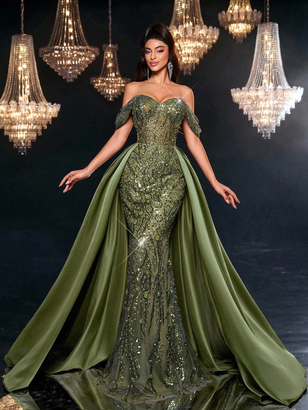 Rochie SHEIN, verde