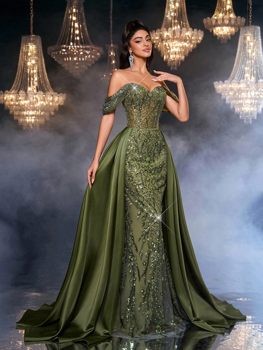 Rochie SHEIN, verde