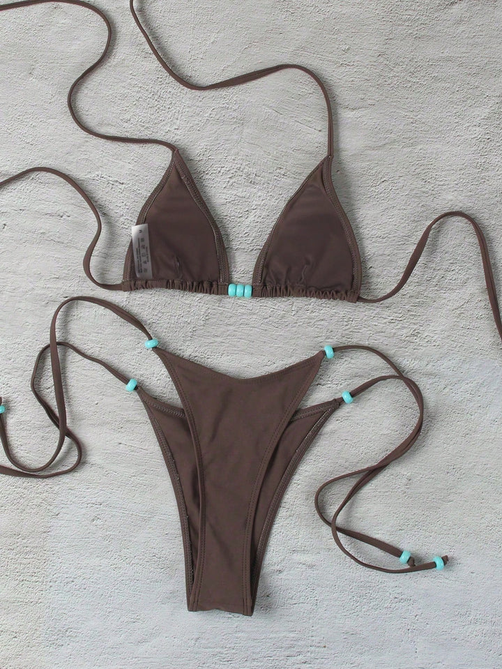 Costum de baie SHEIN, maro