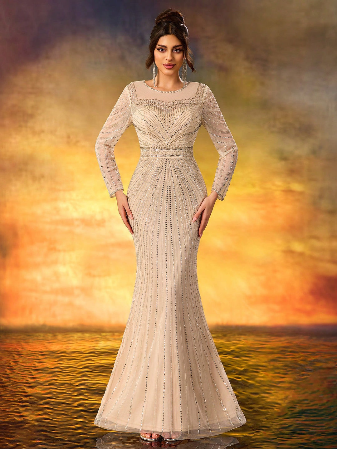 Rochie de ocazie SHEIN, auriu