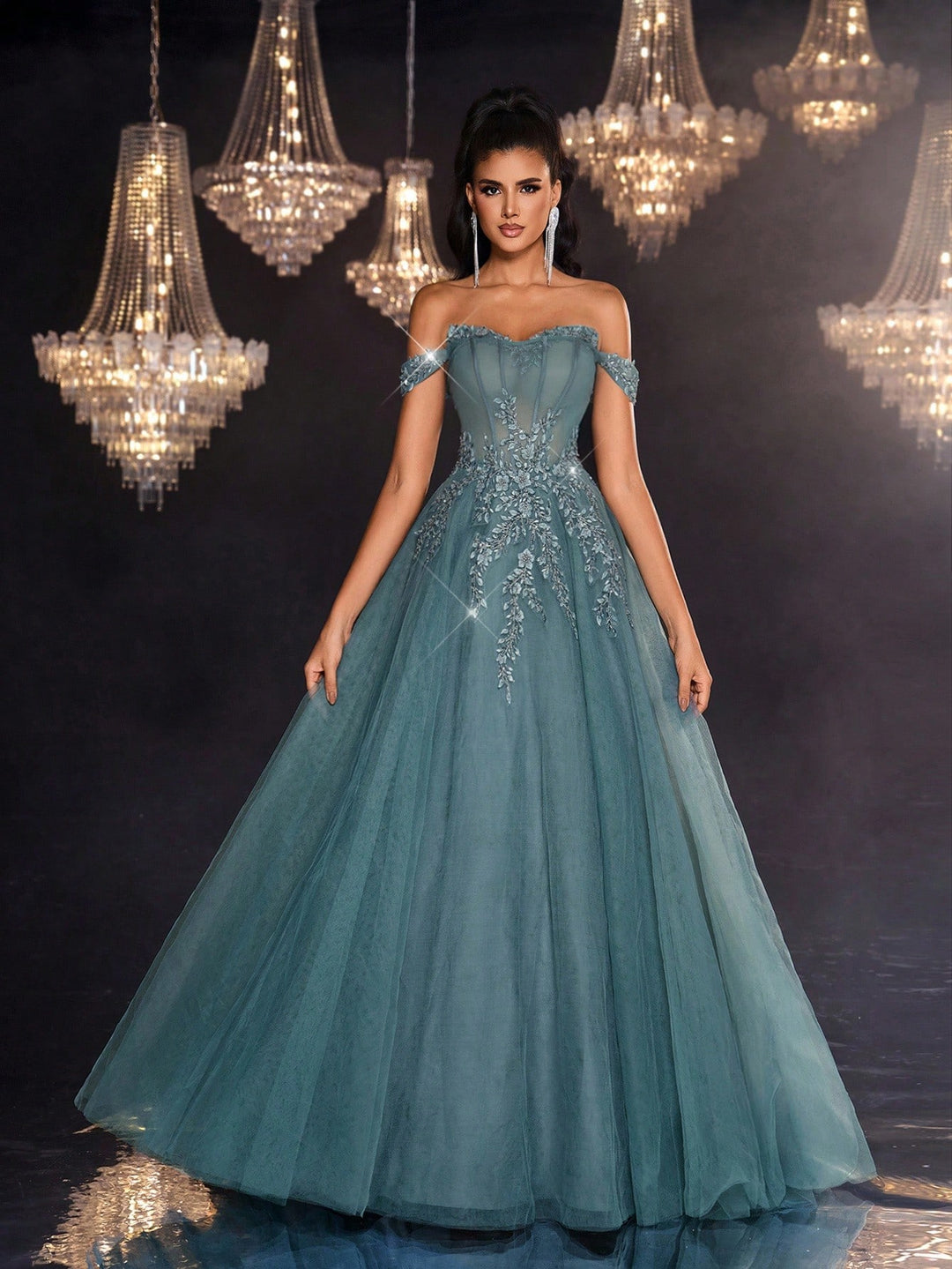 Rochie de ocazie SHEIN, albastru