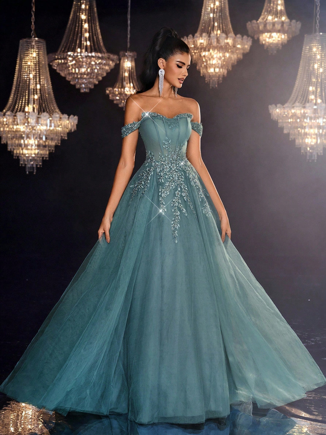 Rochie de ocazie SHEIN, albastru