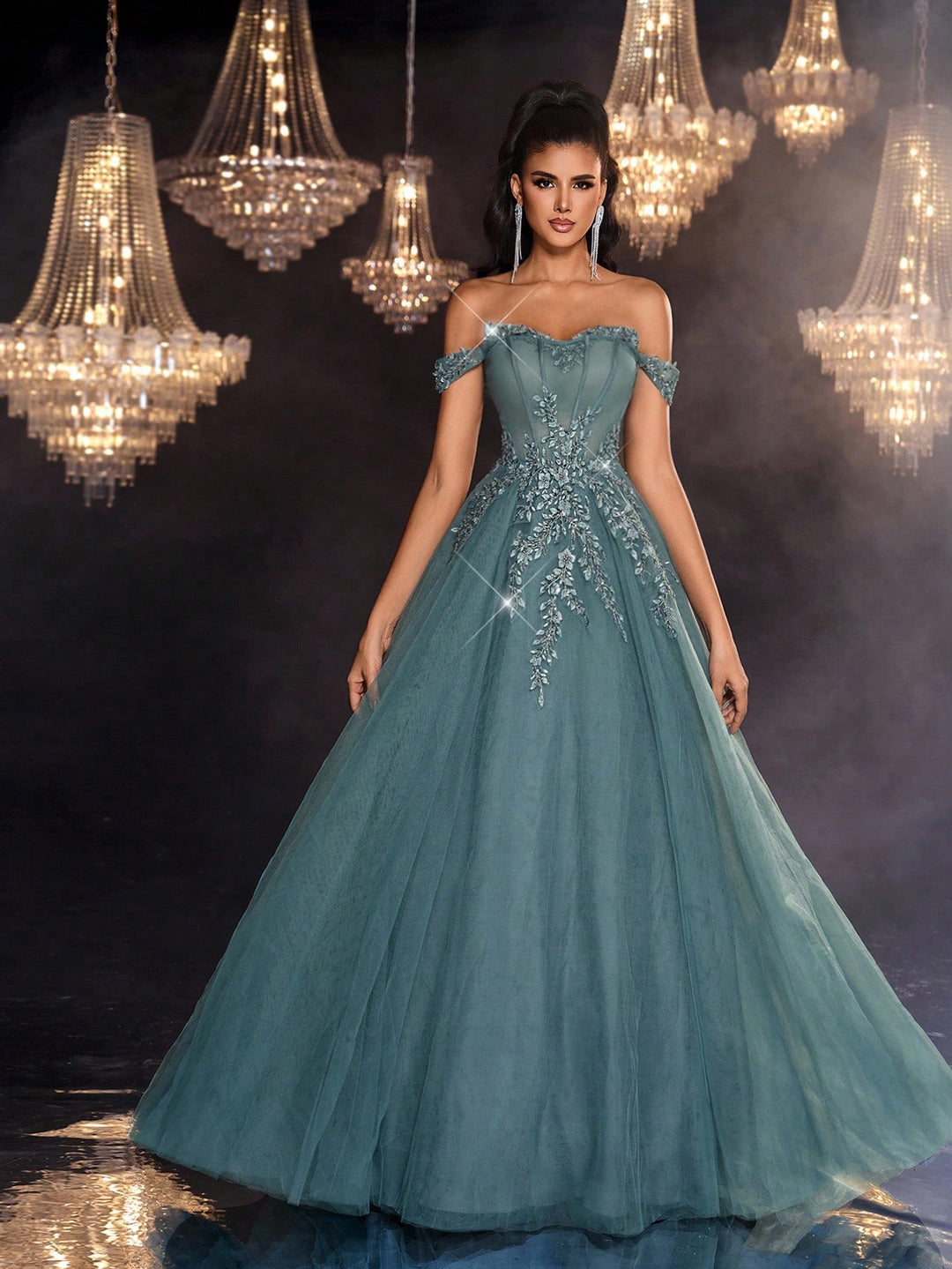 Rochie de ocazie SHEIN, albastru