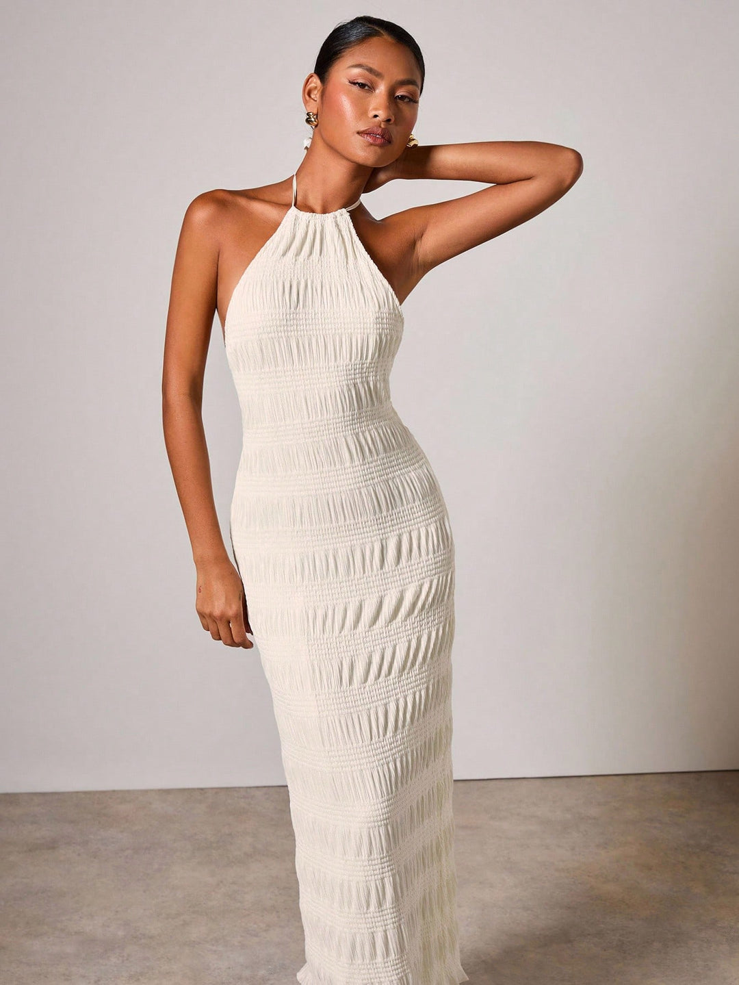Rochie maxi SHEIN, bej