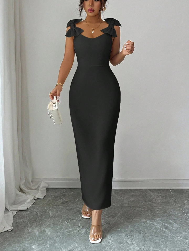 SHEIN midiruha, fekete