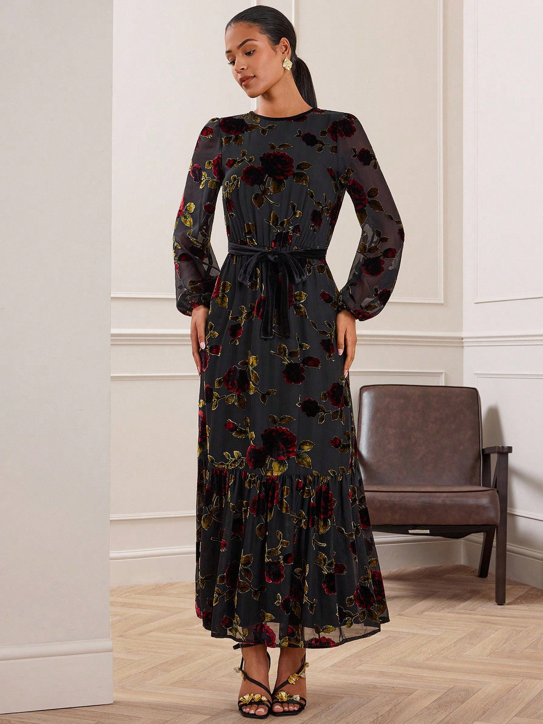Rochie maxi SHEIN, mix culori