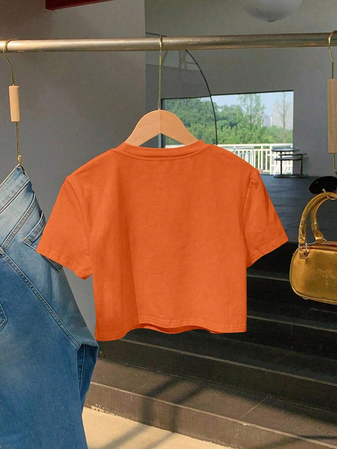 Tricou SHEIN, portocaliu