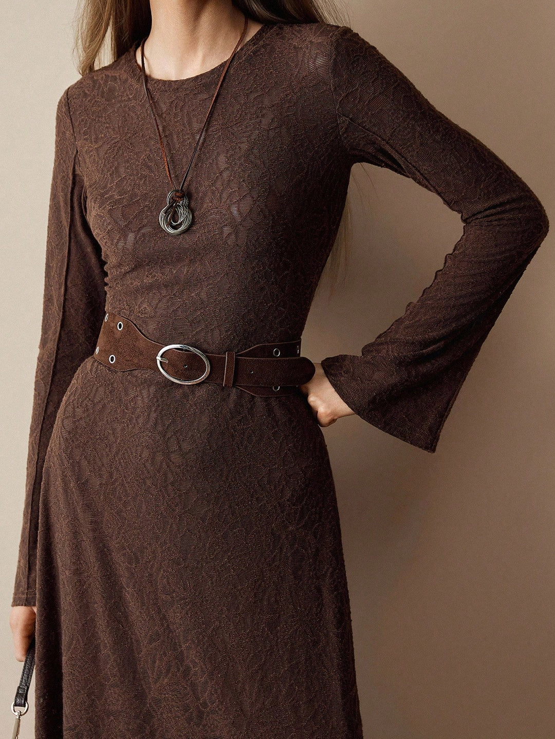Rochie maxi SHEIN, maro