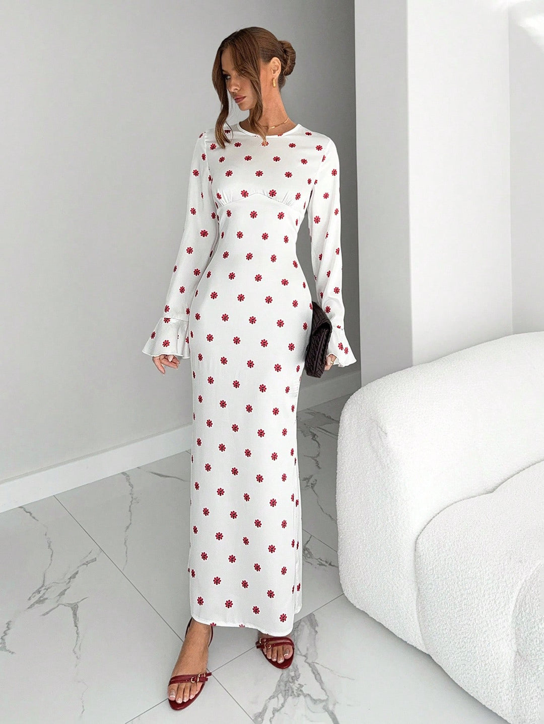 Rochie maxi SHEIN, alb