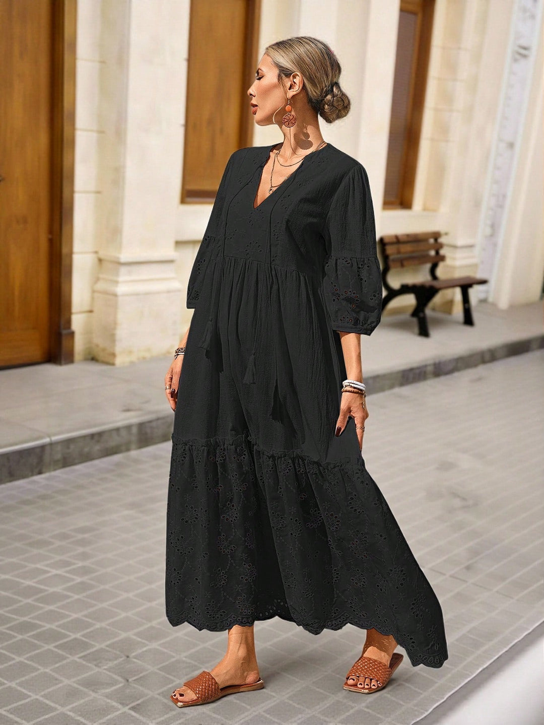 Rochie maxi SHEIN, negru