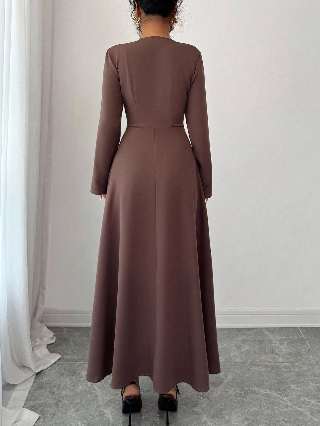 Rochie maxi SHEIN, maro