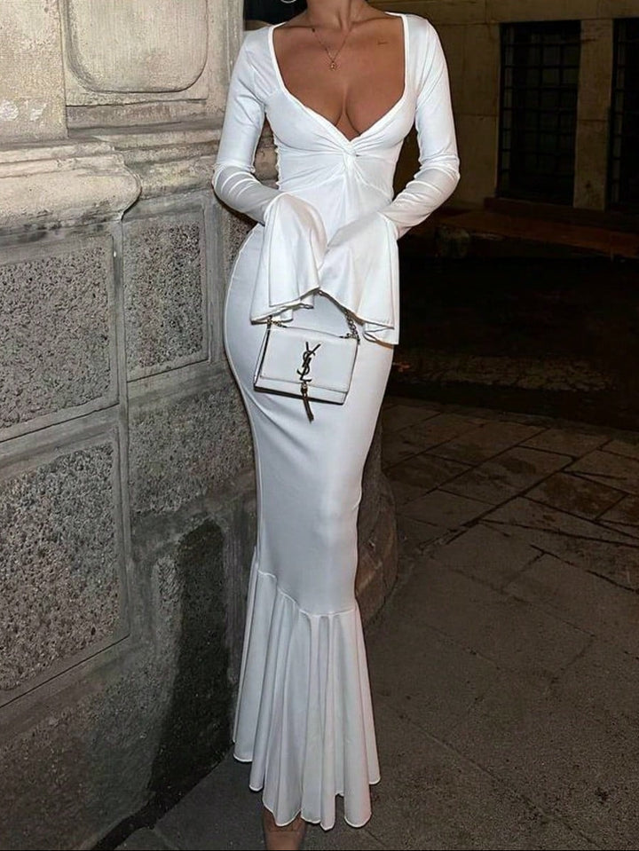 Rochie maxi SHEIN, alb