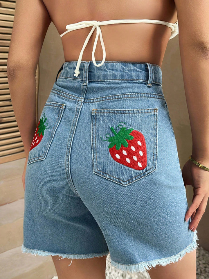 SHEIN farmer rövidnadrág, kék