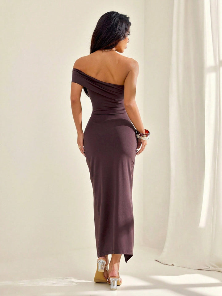 Rochie maxi SHEIN, maro