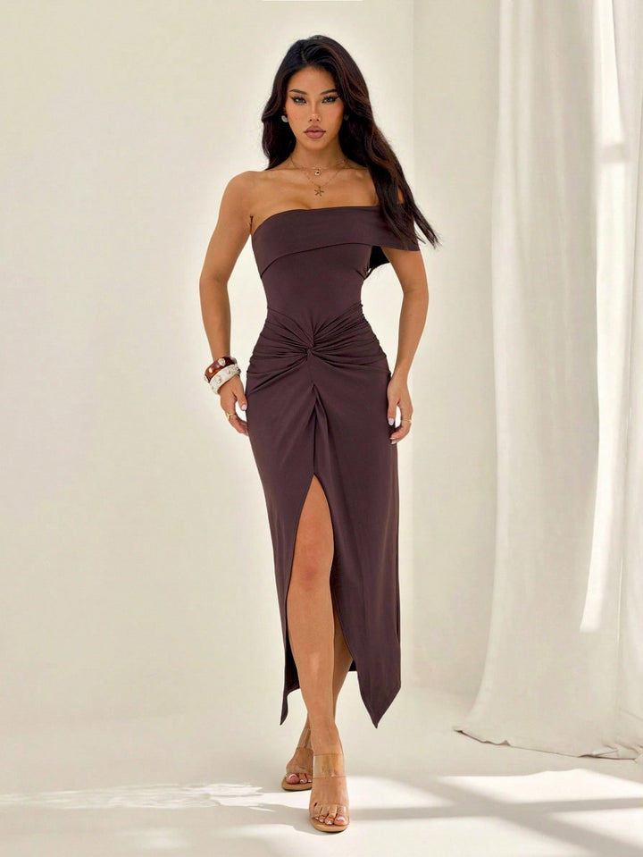 Rochie maxi SHEIN, maro