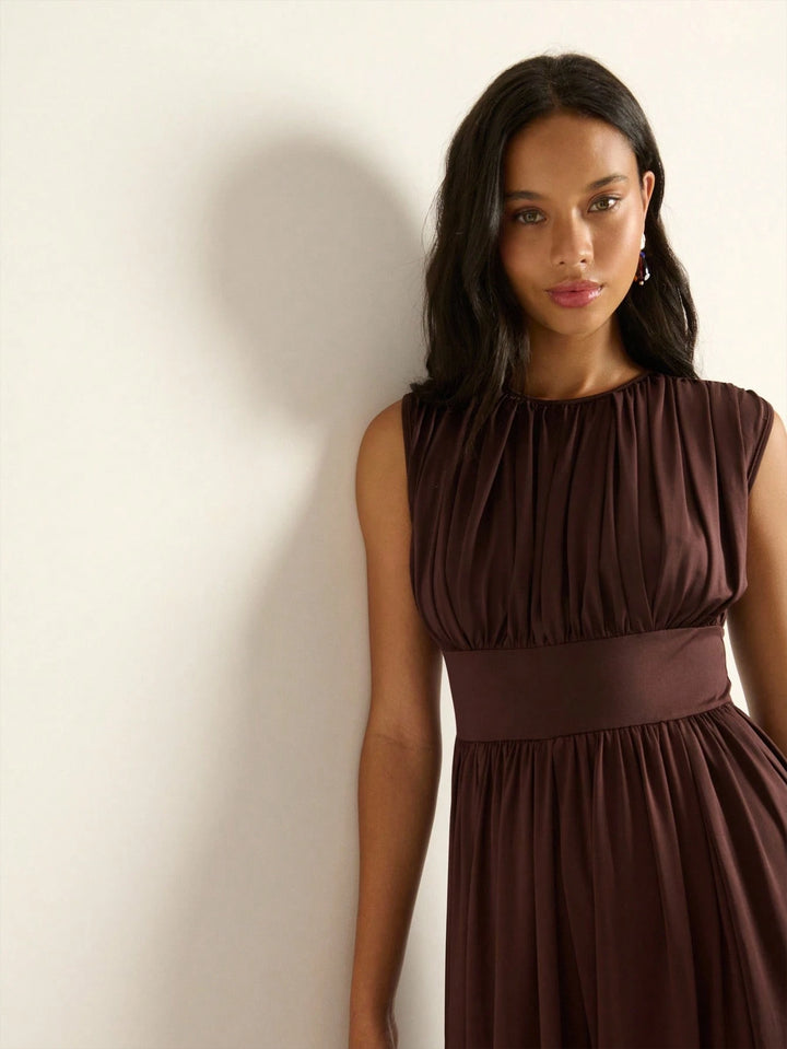 Rochie midi SHEIN, maro