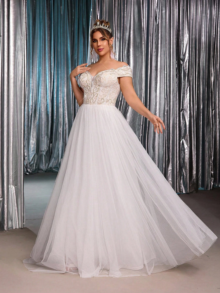 Rochie de mireasă SHEIN, alb