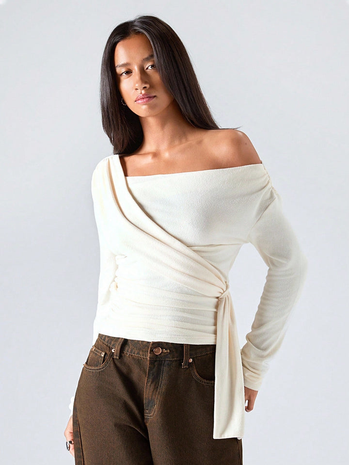 Tricou SHEIN, crem