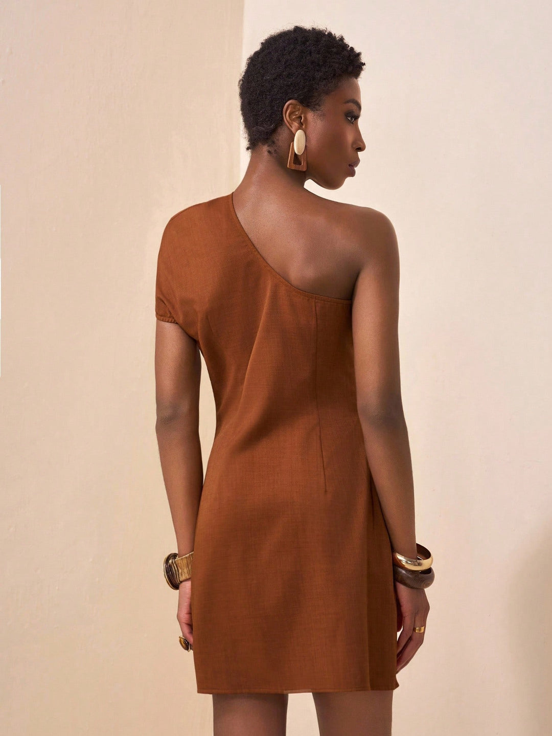 SHEIN mini ruha, barna