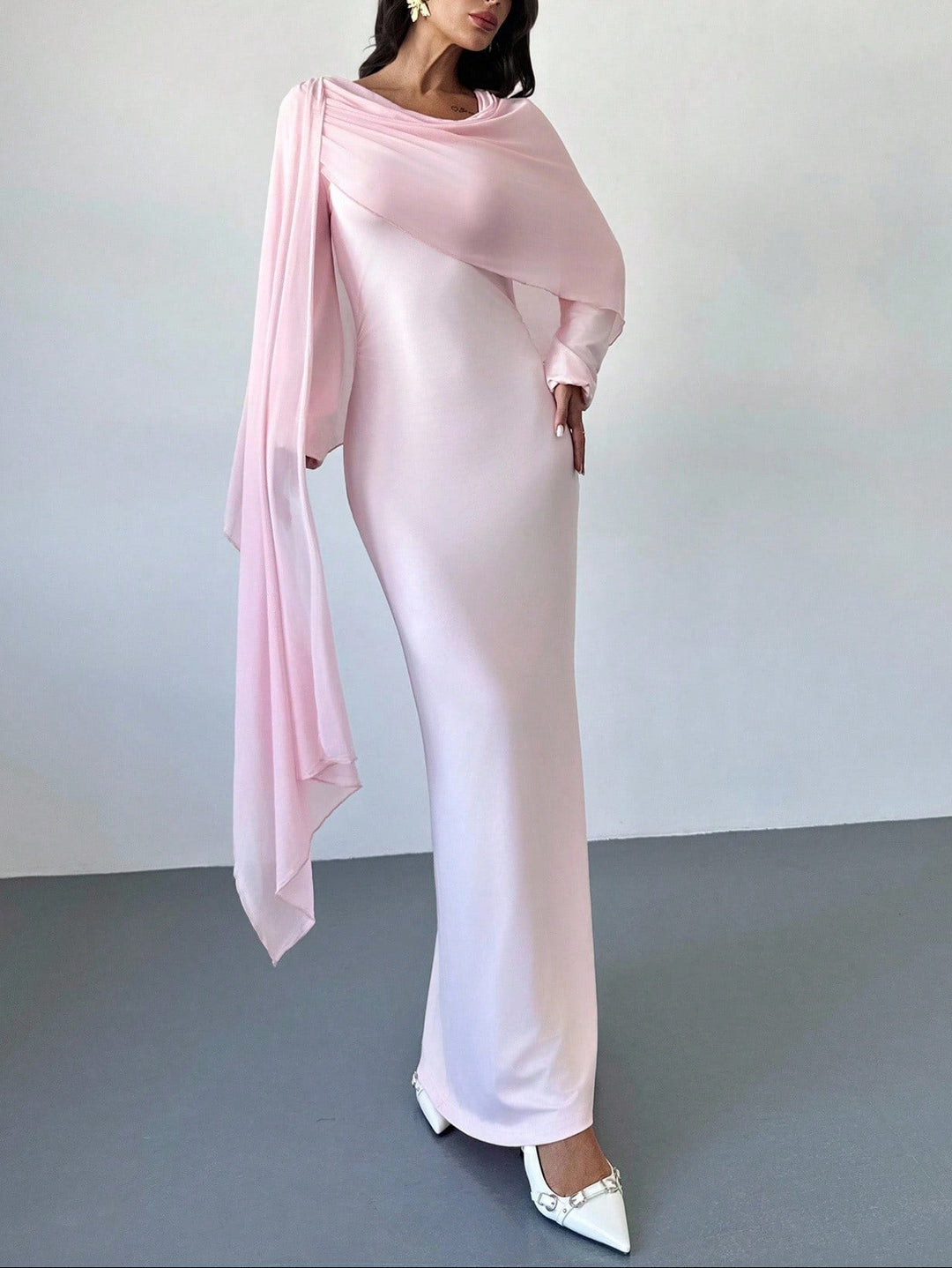 SHEIN maxi ruha, rózsaszín