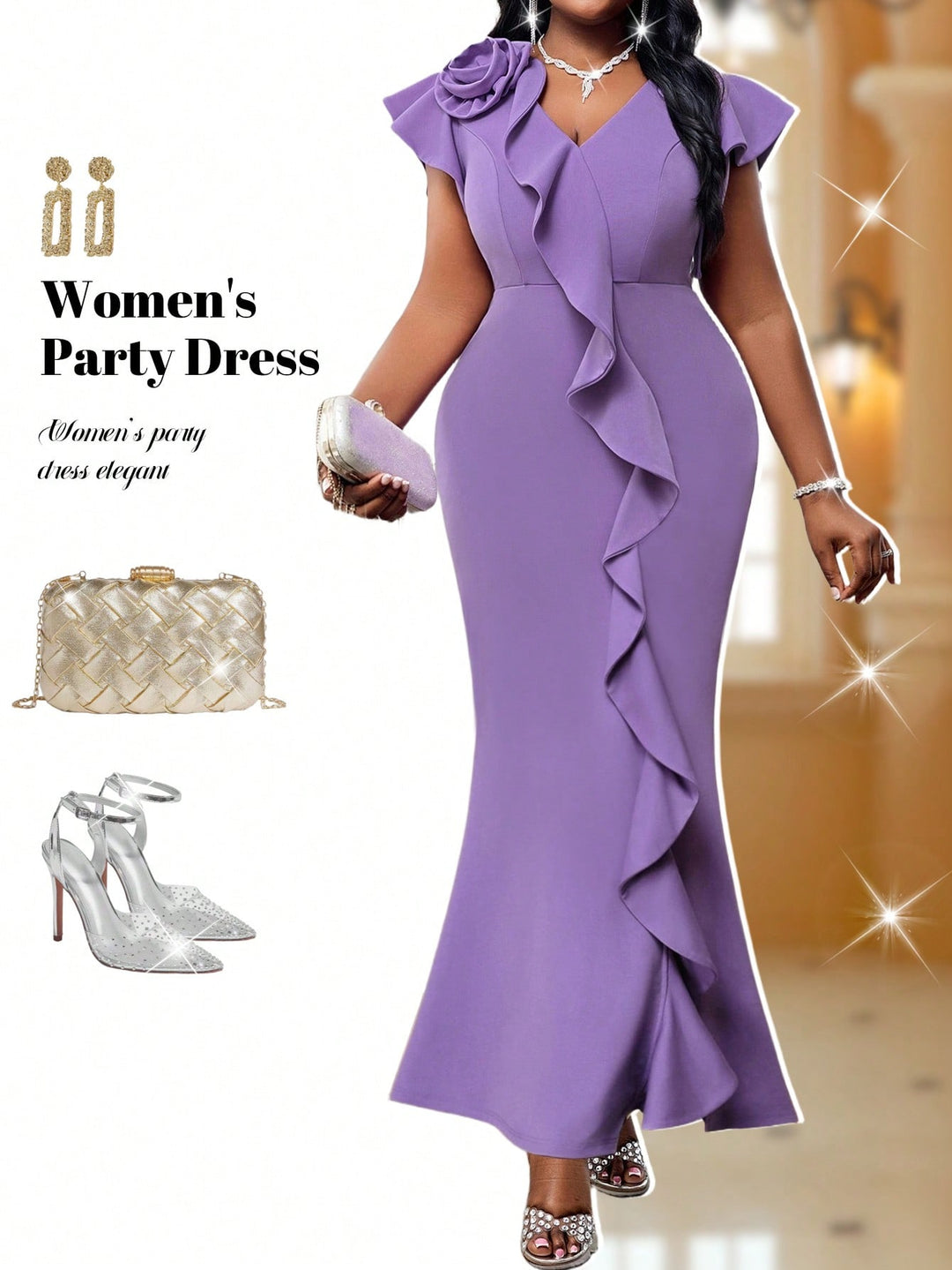 SHEIN lila maxi ruha