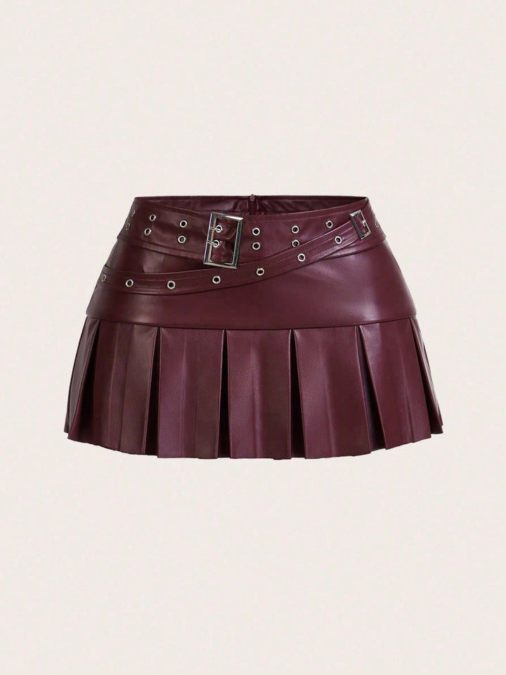 SHEIN mini szoknya, bordó