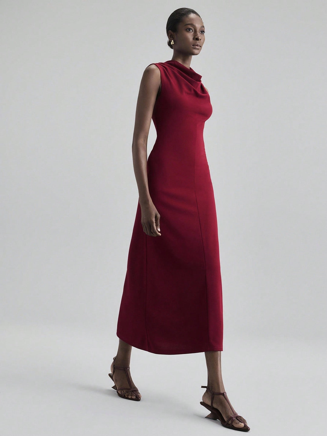 SHEIN Maxi ruha, bordó