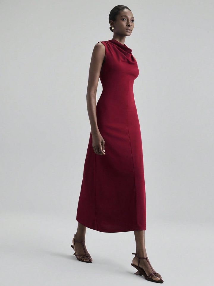 SHEIN Maxi ruha, bordó